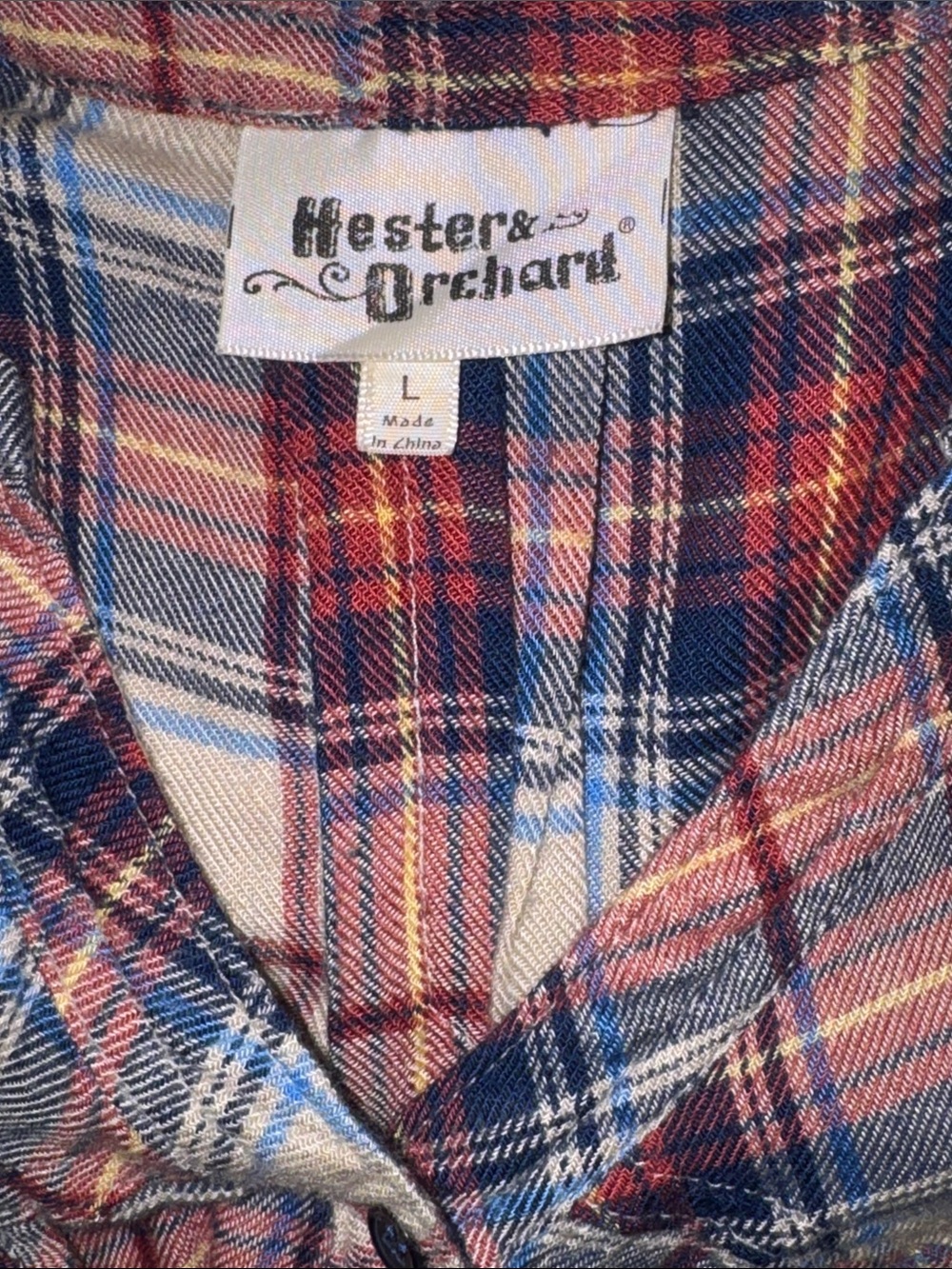 New Women’s Plaid Knit Long Sleeve Tunic Top - Large - Picture 7 of 8